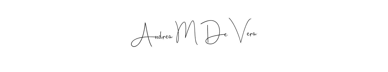 Create a beautiful signature design for name Andrea M De Vera. With this signature (Andilay-7BmLP) fonts, you can make a handwritten signature for free. Andrea M De Vera signature style 4 images and pictures png