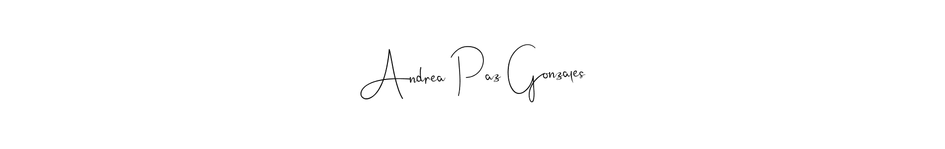 Make a beautiful signature design for name Andrea Paz Gonzales. With this signature (Andilay-7BmLP) style, you can create a handwritten signature for free. Andrea Paz Gonzales signature style 4 images and pictures png