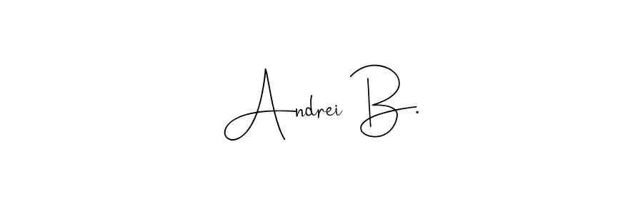 You can use this online signature creator to create a handwritten signature for the name Andrei B.. This is the best online autograph maker. Andrei B. signature style 4 images and pictures png