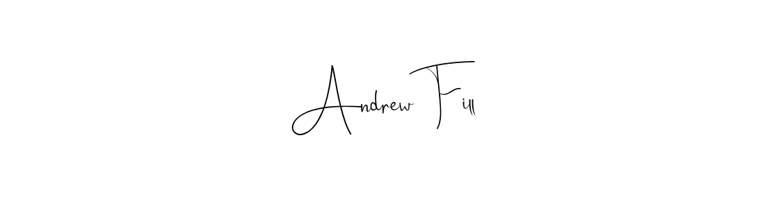How to make Andrew Fill name signature. Use Andilay-7BmLP style for creating short signs online. This is the latest handwritten sign. Andrew Fill signature style 4 images and pictures png