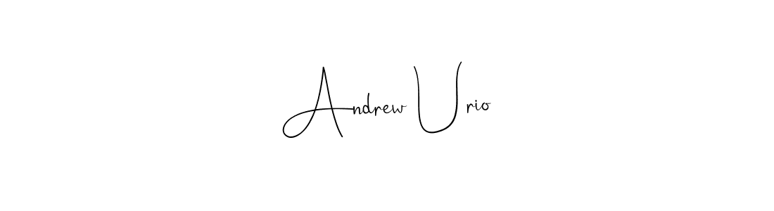 The best way (Andilay-7BmLP) to make a short signature is to pick only two or three words in your name. The name Andrew Urio include a total of six letters. For converting this name. Andrew Urio signature style 4 images and pictures png