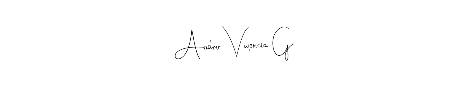 The best way (Andilay-7BmLP) to make a short signature is to pick only two or three words in your name. The name Andru Valencia G include a total of six letters. For converting this name. Andru Valencia G signature style 4 images and pictures png