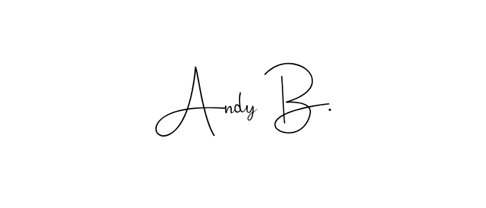 Also You can easily find your signature by using the search form. We will create Andy B. name handwritten signature images for you free of cost using Andilay-7BmLP sign style. Andy B. signature style 4 images and pictures png