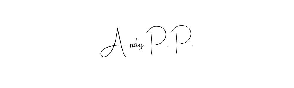 This is the best signature style for the Andy P. P. name. Also you like these signature font (Andilay-7BmLP). Mix name signature. Andy P. P. signature style 4 images and pictures png