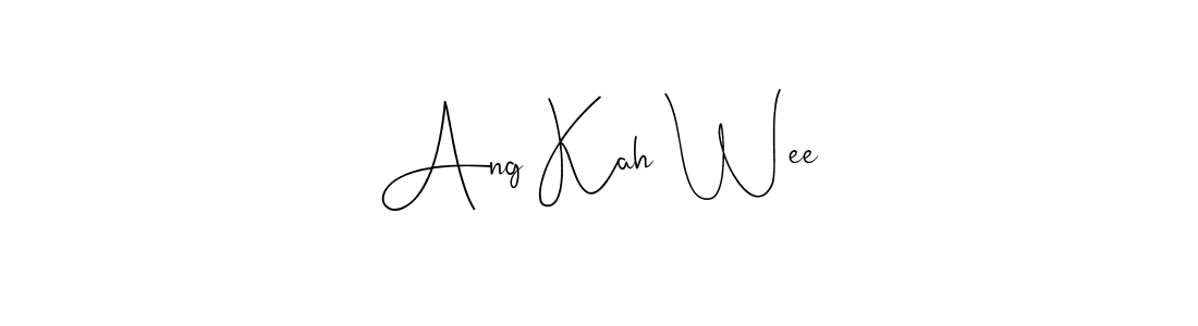 The best way (Andilay-7BmLP) to make a short signature is to pick only two or three words in your name. The name Ang Kah Wee include a total of six letters. For converting this name. Ang Kah Wee signature style 4 images and pictures png