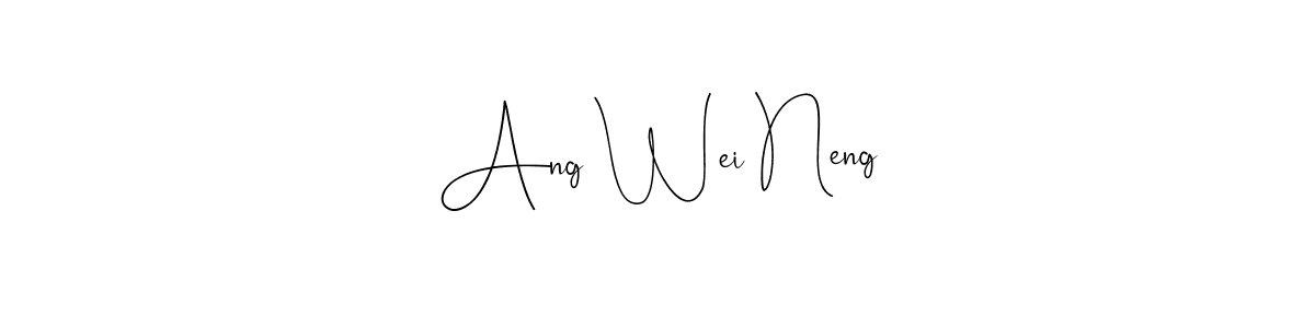 Also You can easily find your signature by using the search form. We will create Ang Wei Neng name handwritten signature images for you free of cost using Andilay-7BmLP sign style. Ang Wei Neng signature style 4 images and pictures png