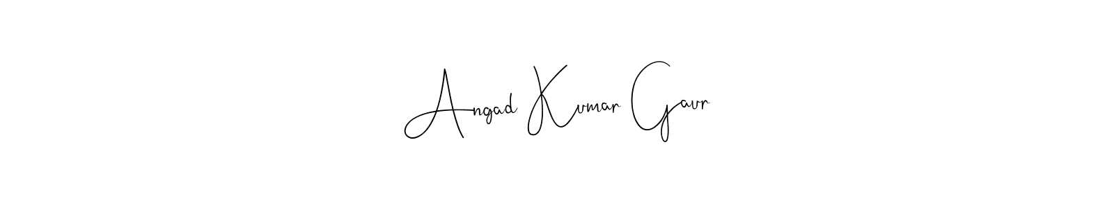 You can use this online signature creator to create a handwritten signature for the name Angad Kumar Gaur. This is the best online autograph maker. Angad Kumar Gaur signature style 4 images and pictures png