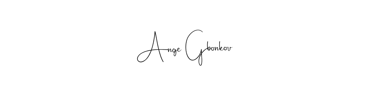 Make a beautiful signature design for name Ange Gbonkou. With this signature (Andilay-7BmLP) style, you can create a handwritten signature for free. Ange Gbonkou signature style 4 images and pictures png