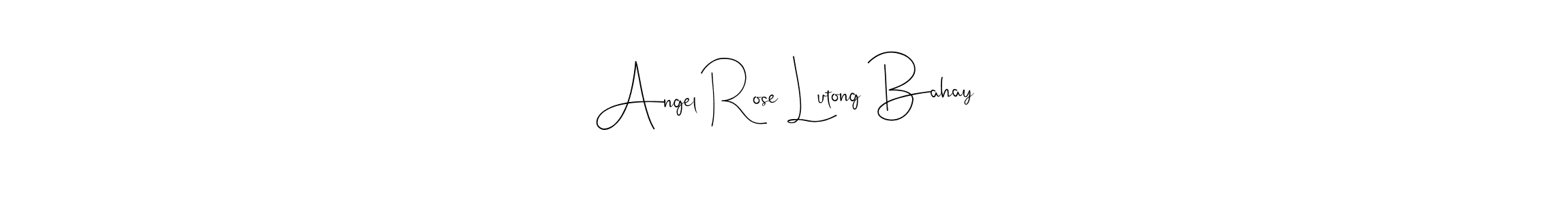 Design your own signature with our free online signature maker. With this signature software, you can create a handwritten (Andilay-7BmLP) signature for name Angel Rose Lutong Bahay. Angel Rose Lutong Bahay signature style 4 images and pictures png