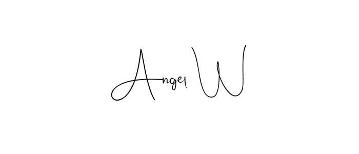 This is the best signature style for the Angel W name. Also you like these signature font (Andilay-7BmLP). Mix name signature. Angel W signature style 4 images and pictures png