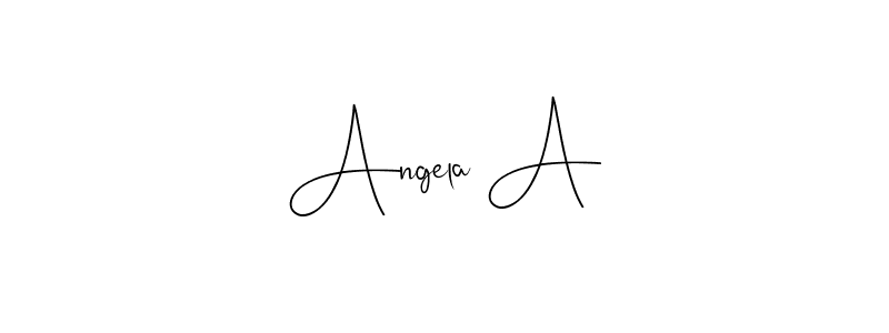 You can use this online signature creator to create a handwritten signature for the name Angela A. This is the best online autograph maker. Angela A signature style 4 images and pictures png