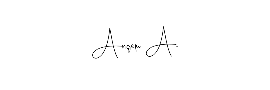 Use a signature maker to create a handwritten signature online. With this signature software, you can design (Andilay-7BmLP) your own signature for name Angela A.. Angela A. signature style 4 images and pictures png