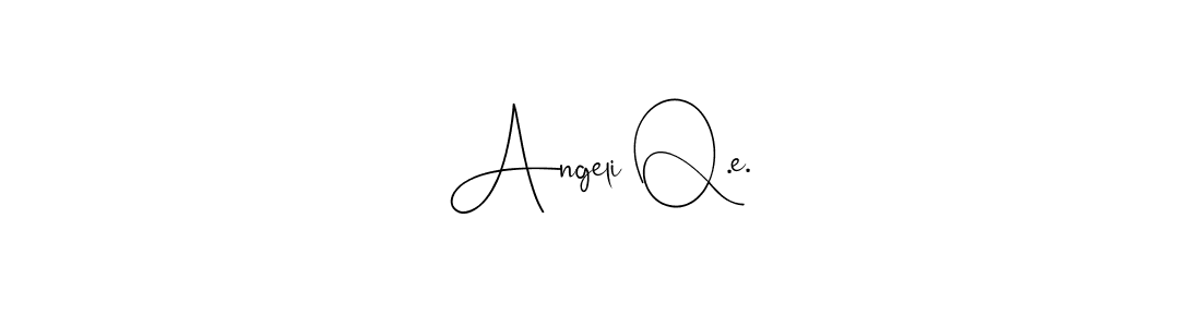 How to make Angeli Q.e. name signature. Use Andilay-7BmLP style for creating short signs online. This is the latest handwritten sign. Angeli Q.e. signature style 4 images and pictures png