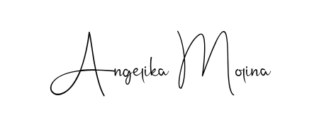 The Andilay-7BmLP handwriting style adds charm and authenticity to name Angelika Molina. A wonderful choice for personal thank-you notes. Angelika Molina signature style 4 images and pictures png