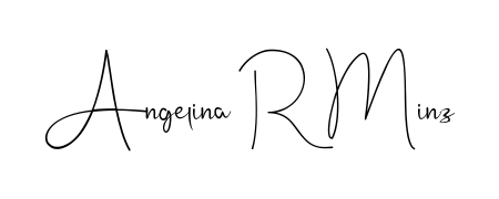The Andilay-7BmLP signature style provides a bold statement for name Angelina R Minz. Designed for business owners, executives, and leaders. Angelina R Minz signature style 4 images and pictures png