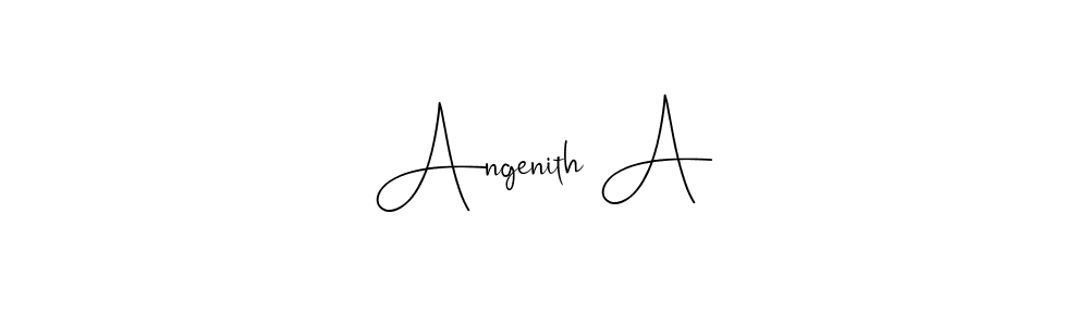 Make a beautiful signature design for name Angenith A. Use this online signature maker to create a handwritten signature for free. Angenith A signature style 4 images and pictures png