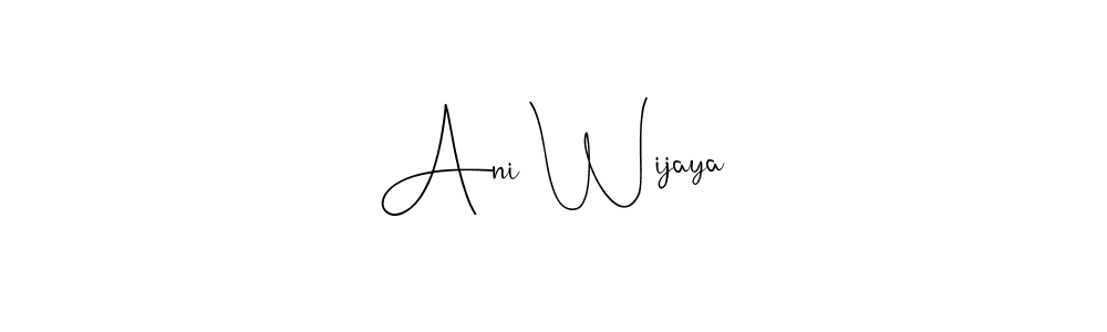 Andilay-7BmLP is a professional signature style that is perfect for those who want to add a touch of class to their signature. It is also a great choice for those who want to make their signature more unique. Get Ani Wijaya name to fancy signature for free. Ani Wijaya signature style 4 images and pictures png