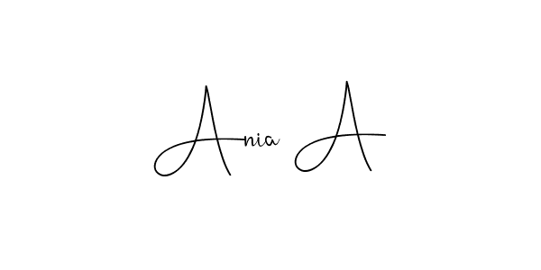 The best way (Andilay-7BmLP) to make a short signature is to pick only two or three words in your name. The name Ania A include a total of six letters. For converting this name. Ania A signature style 4 images and pictures png