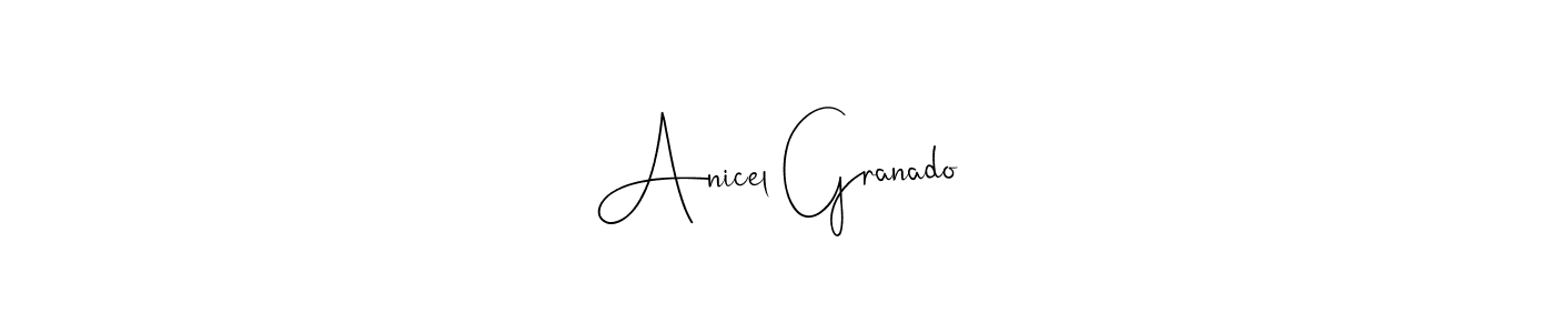 The best way (Andilay-7BmLP) to make a short signature is to pick only two or three words in your name. The name Anicel Granado include a total of six letters. For converting this name. Anicel Granado signature style 4 images and pictures png