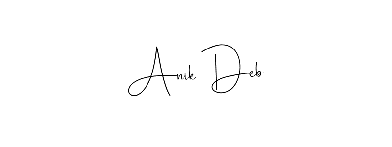 Design your own signature with our free online signature maker. With this signature software, you can create a handwritten (Andilay-7BmLP) signature for name Anik Deb. Anik Deb signature style 4 images and pictures png