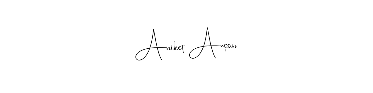 How to make Aniket Arpan signature? Andilay-7BmLP is a professional autograph style. Create handwritten signature for Aniket Arpan name. Aniket Arpan signature style 4 images and pictures png