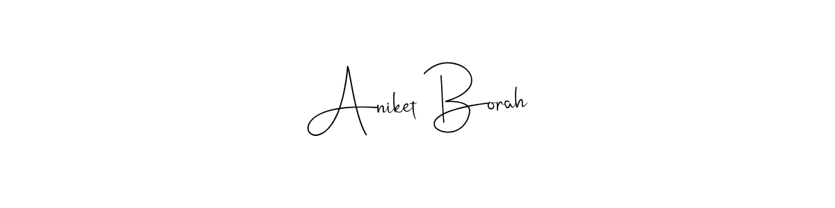 Make a beautiful signature design for name Aniket Borah. Use this online signature maker to create a handwritten signature for free. Aniket Borah signature style 4 images and pictures png