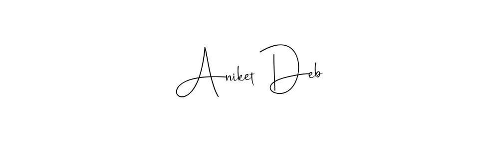 Also we have Aniket Deb name is the best signature style. Create professional handwritten signature collection using Andilay-7BmLP autograph style. Aniket Deb signature style 4 images and pictures png