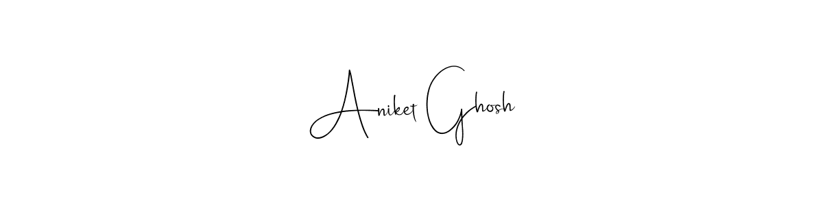 Create a beautiful signature design for name Aniket Ghosh. With this signature (Andilay-7BmLP) fonts, you can make a handwritten signature for free. Aniket Ghosh signature style 4 images and pictures png