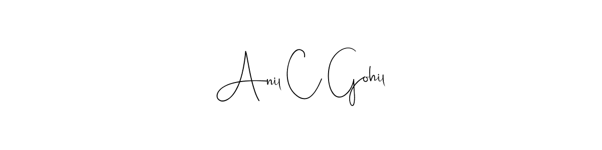 How to make Anil C Gohil signature? Andilay-7BmLP is a professional autograph style. Create handwritten signature for Anil C Gohil name. Anil C Gohil signature style 4 images and pictures png