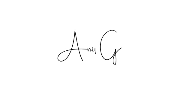 if you are searching for the best signature style for your name Anil G. so please give up your signature search. here we have designed multiple signature styles  using Andilay-7BmLP. Anil G signature style 4 images and pictures png