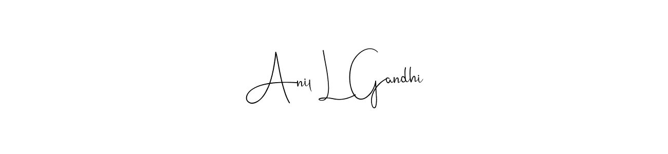 This is the best signature style for the Anil L Gandhi name. Also you like these signature font (Andilay-7BmLP). Mix name signature. Anil L Gandhi signature style 4 images and pictures png
