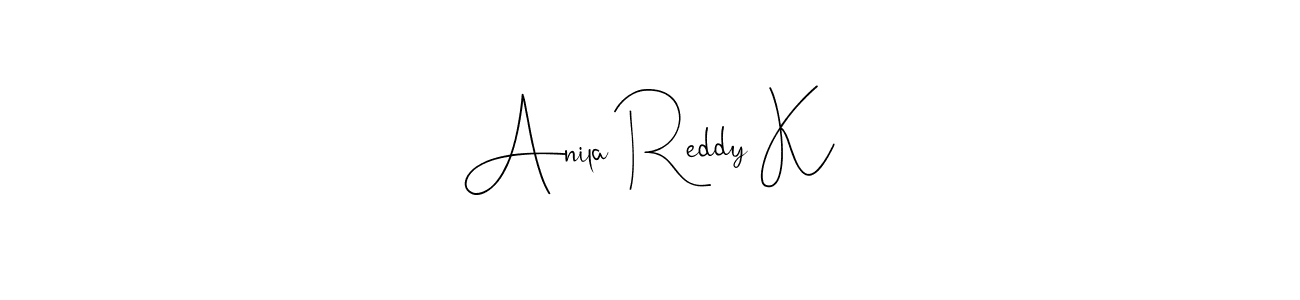 Similarly Andilay-7BmLP is the best handwritten signature design. Signature creator online .You can use it as an online autograph creator for name Anila Reddy K. Anila Reddy K signature style 4 images and pictures png