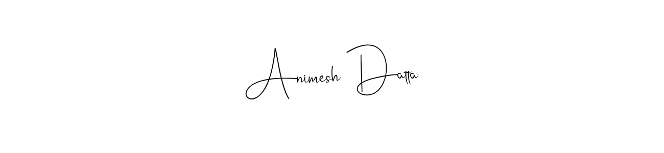 Create a beautiful signature design for name Animesh Datta. With this signature (Andilay-7BmLP) fonts, you can make a handwritten signature for free. Animesh Datta signature style 4 images and pictures png