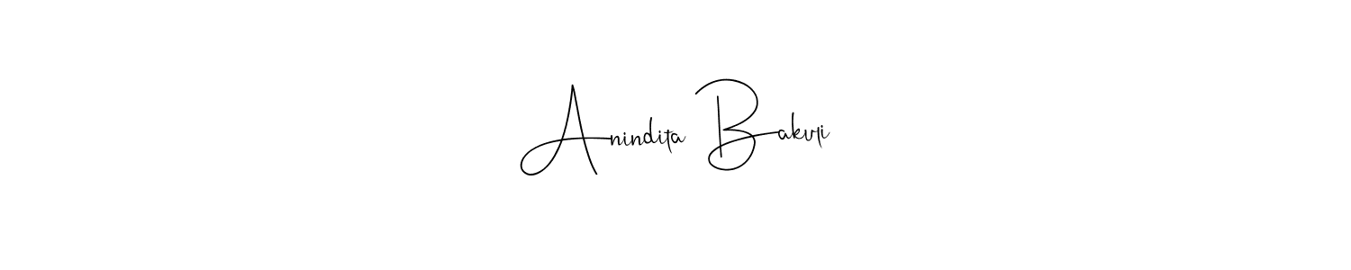 Create a beautiful signature design for name Anindita Bakuli. With this signature (Andilay-7BmLP) fonts, you can make a handwritten signature for free. Anindita Bakuli signature style 4 images and pictures png