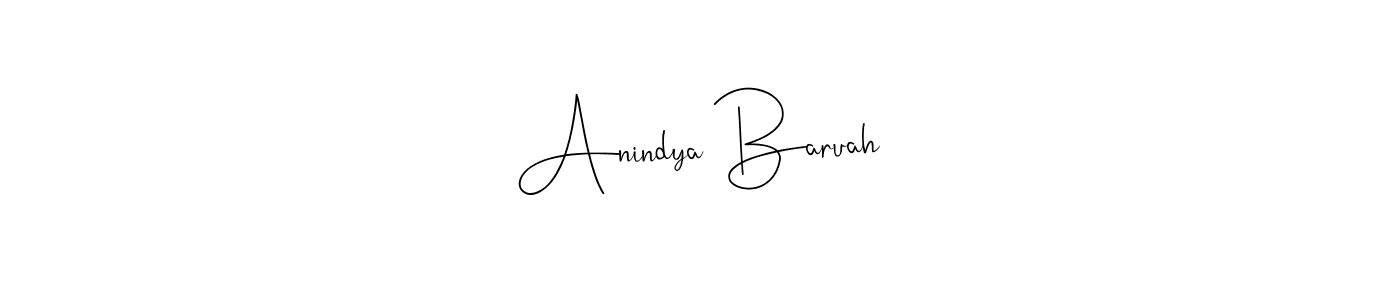 Create a beautiful signature design for name Anindya Baruah. With this signature (Andilay-7BmLP) fonts, you can make a handwritten signature for free. Anindya Baruah signature style 4 images and pictures png