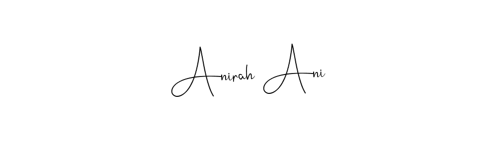 Andilay-7BmLP is a professional signature style that is perfect for those who want to add a touch of class to their signature. It is also a great choice for those who want to make their signature more unique. Get Anirah Ani name to fancy signature for free. Anirah Ani signature style 4 images and pictures png
