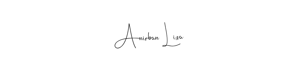 Use a signature maker to create a handwritten signature online. With this signature software, you can design (Andilay-7BmLP) your own signature for name Anirban Liza. Anirban Liza signature style 4 images and pictures png