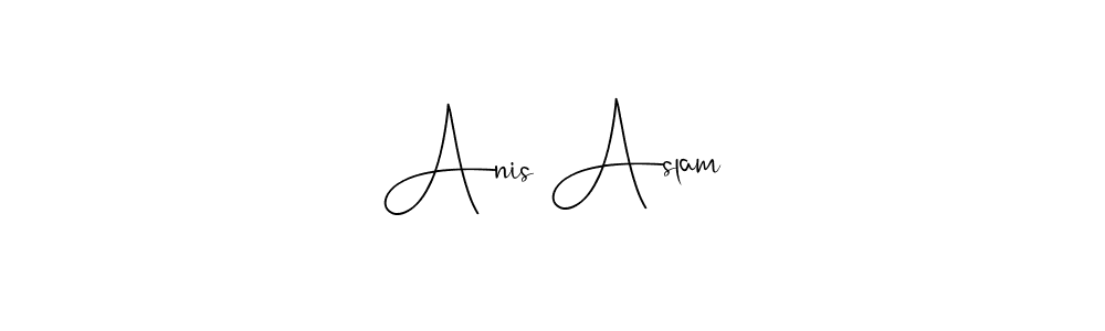 if you are searching for the best signature style for your name Anis Aslam. so please give up your signature search. here we have designed multiple signature styles  using Andilay-7BmLP. Anis Aslam signature style 4 images and pictures png