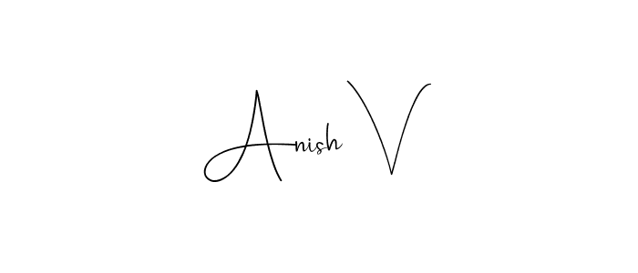 Similarly Andilay-7BmLP is the best handwritten signature design. Signature creator online .You can use it as an online autograph creator for name Anish V. Anish V signature style 4 images and pictures png