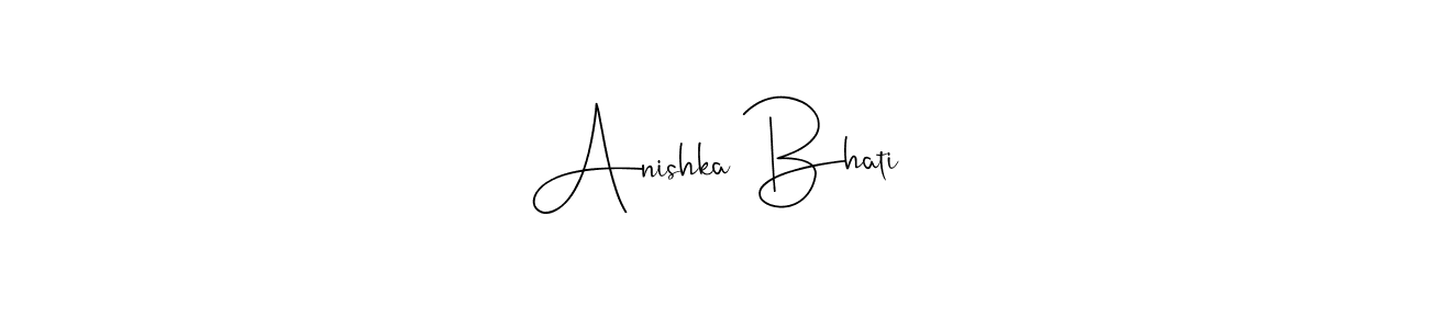Similarly Andilay-7BmLP is the best handwritten signature design. Signature creator online .You can use it as an online autograph creator for name Anishka Bhati. Anishka Bhati signature style 4 images and pictures png