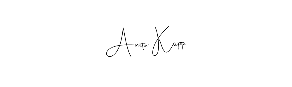 It looks lik you need a new signature style for name Anita Kapp. Design unique handwritten (Andilay-7BmLP) signature with our free signature maker in just a few clicks. Anita Kapp signature style 4 images and pictures png