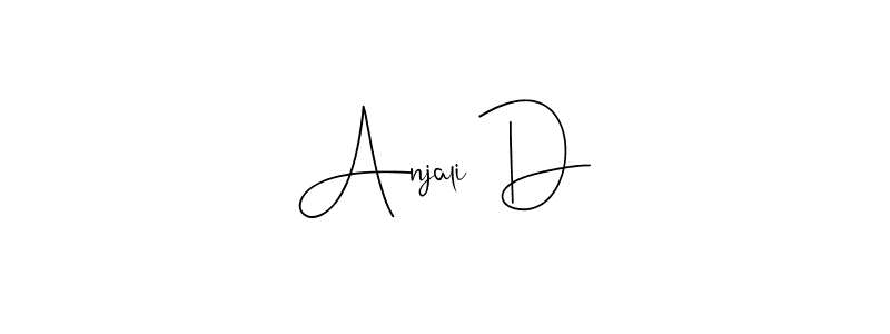 This is the best signature style for the Anjali D name. Also you like these signature font (Andilay-7BmLP). Mix name signature. Anjali D signature style 4 images and pictures png