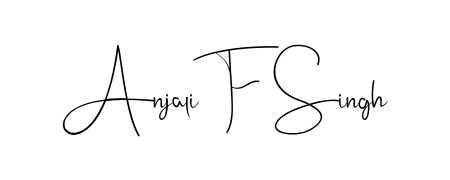 Master the art of signing with Anjali F Singh written in fluent Andilay-7BmLP script. A great template to practice and refine your handwriting. Anjali F Singh signature style 4 images and pictures png