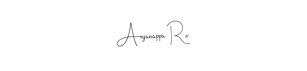 Create a beautiful signature design for name Anjanappa R.v. With this signature (Andilay-7BmLP) fonts, you can make a handwritten signature for free. Anjanappa R.v signature style 4 images and pictures png