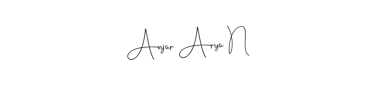 Also we have Anjar Arya N name is the best signature style. Create professional handwritten signature collection using Andilay-7BmLP autograph style. Anjar Arya N signature style 4 images and pictures png