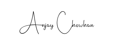 Create a personalized artistic stamp with Anjay Chowhan in Andilay-7BmLP font. Perfect for visual artists, designers, and influencers. Anjay Chowhan signature style 4 images and pictures png