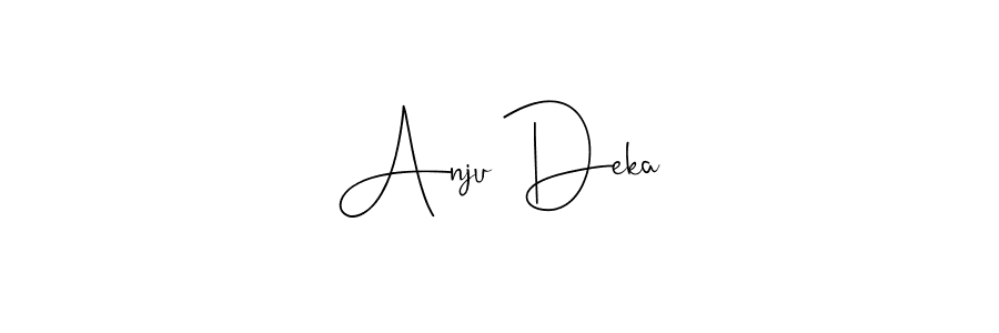 Also You can easily find your signature by using the search form. We will create Anju Deka name handwritten signature images for you free of cost using Andilay-7BmLP sign style. Anju Deka signature style 4 images and pictures png