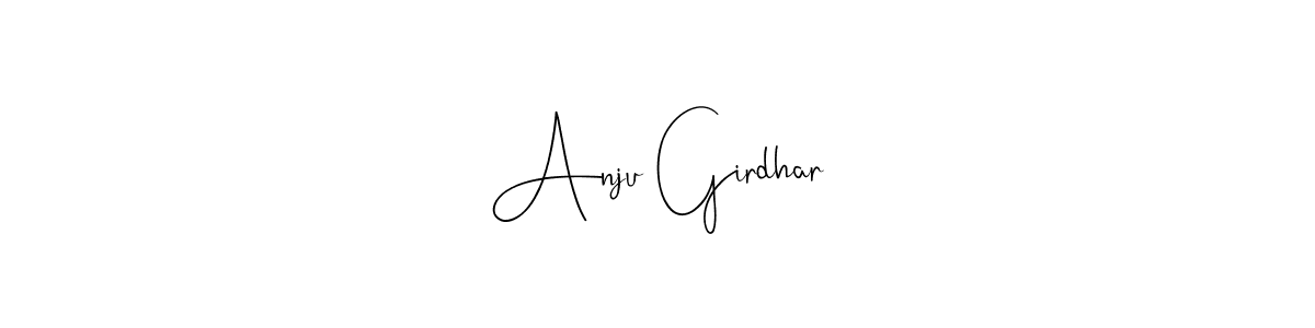 Make a beautiful signature design for name Anju Girdhar. With this signature (Andilay-7BmLP) style, you can create a handwritten signature for free. Anju Girdhar signature style 4 images and pictures png