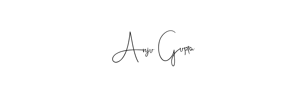 You should practise on your own different ways (Andilay-7BmLP) to write your name (Anju Gupta) in signature. don't let someone else do it for you. Anju Gupta signature style 4 images and pictures png