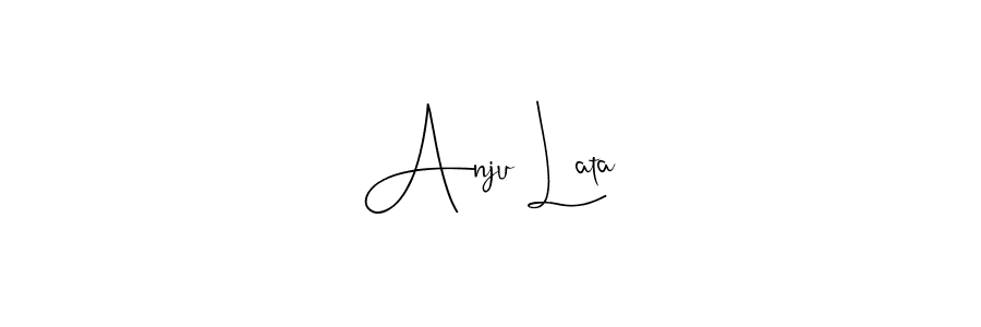 The best way (Andilay-7BmLP) to make a short signature is to pick only two or three words in your name. The name Anju Lata include a total of six letters. For converting this name. Anju Lata signature style 4 images and pictures png